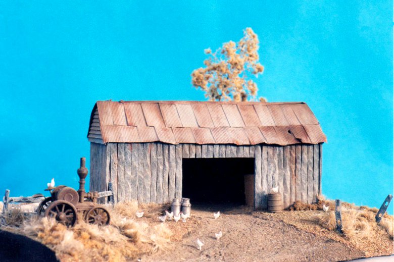 Early timber building with corrugated iron roof