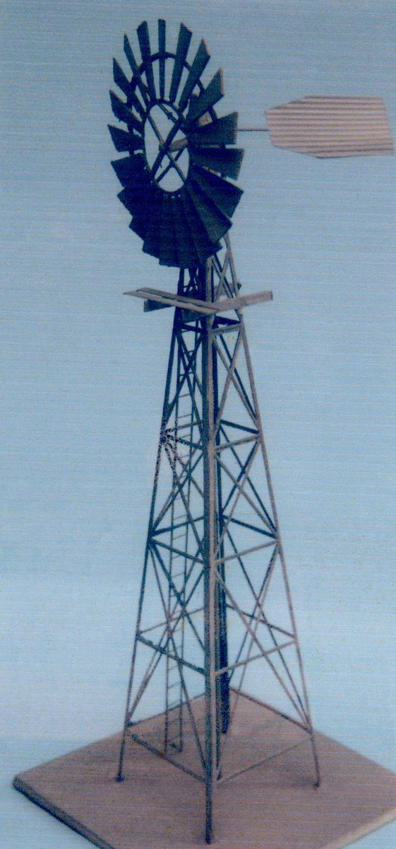Windmill in etched brass