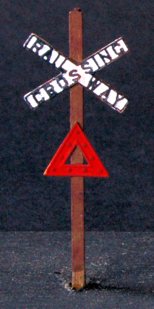 Crossing Sign Post (etched barass)